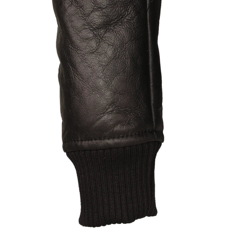 100% Natural Shearling Coat Thick Wool Winter Coat Men Warm Military Pilot Jacket Aviator Coat Thick Fur Coat For Winter M258