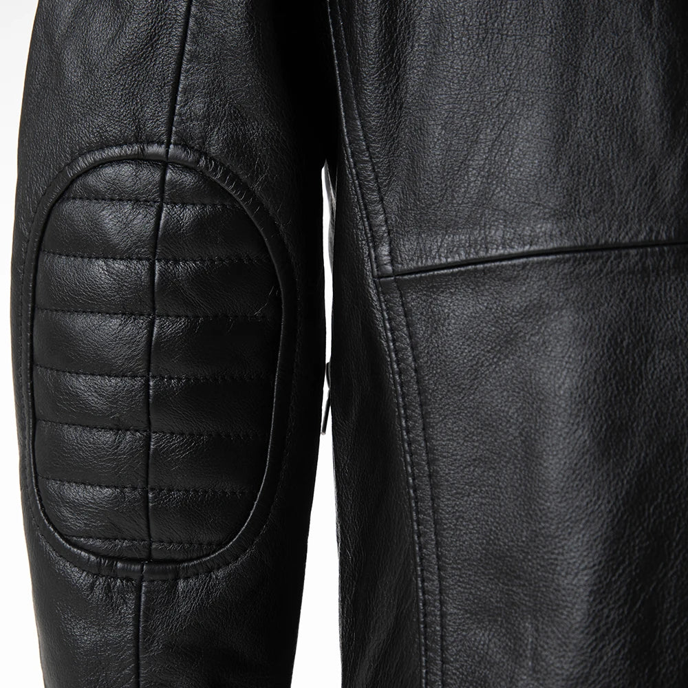 Men Leather Jacket Real Cowhide Slim Fit Biker Jacket Male Skin Coat Autumn Clothing Asian Size Free Shipping M272