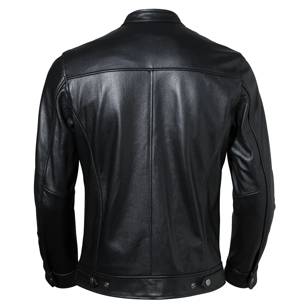 Genuine Leather Jacket Men Leather Coat 100% Cowhide Real Leather Jackets Male Coat Spring Autumn Clothing Asian Size S-6XL M614