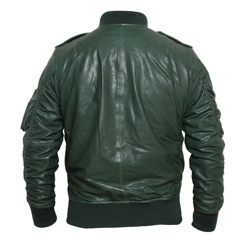 MAPLESTEED M86 Flight Jacket Mens Genuine Leather Jacket Men Leather Coat Bomber Jacket Black Wine Red Army Green Plus Size 097