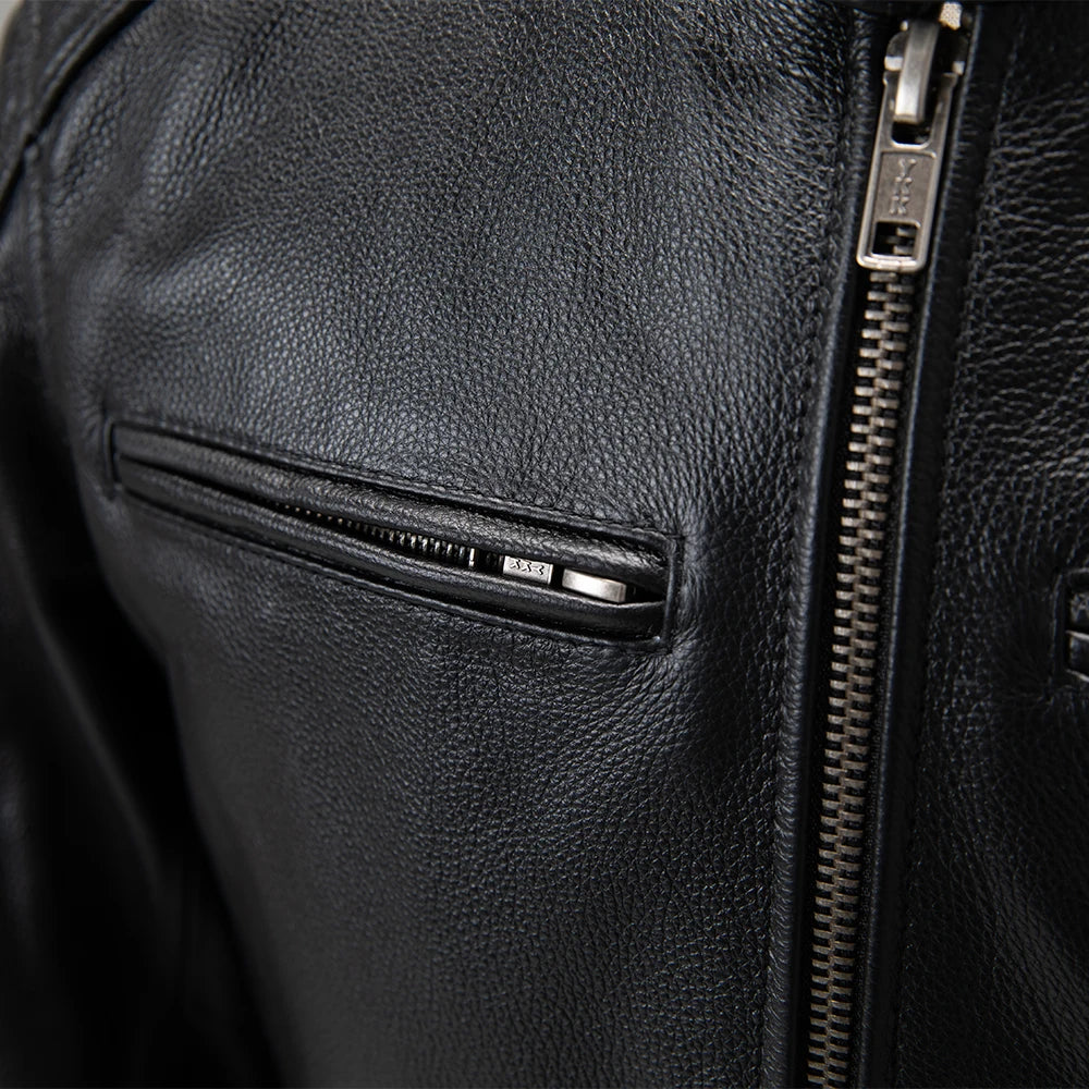 Genuine Leather Jacket Men  100% Natural Cowhide Genuine Leather Jackets Slim Fit Motorcycle Jacket Man Biker Coat Autumn M357