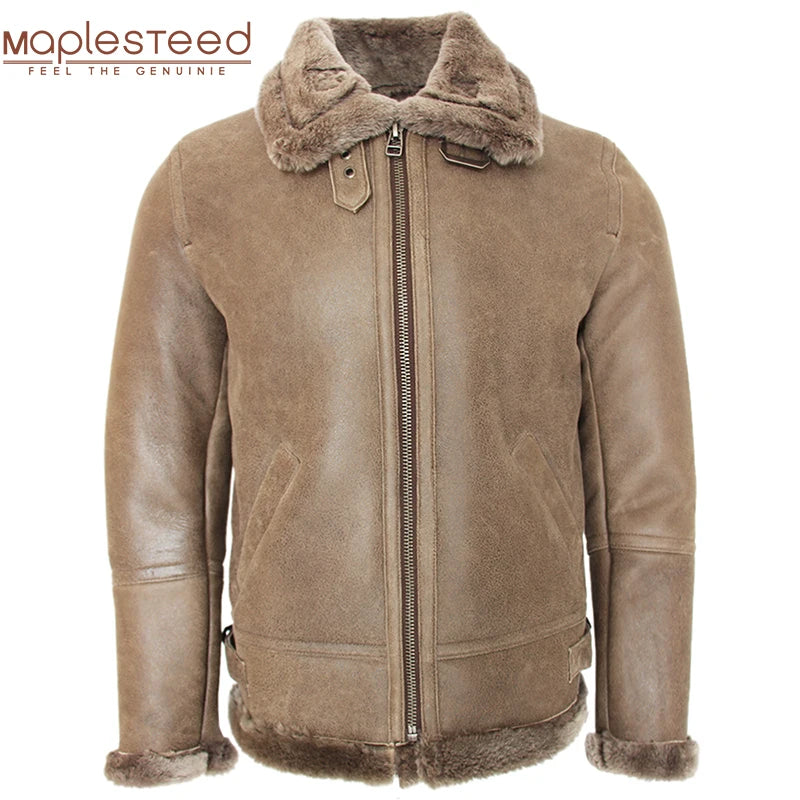 Super Quality Shearling Coat Men 4 Colors Soft Warm 100% Natural Fur Coat Winter Male Leather Clothing M444