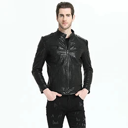 Men Leather Jacket Slim Fit 100% Tanned Sheepskin Genuine Leather Jackets Soft Thin Boy Leather Jacket Spring Autumn M302