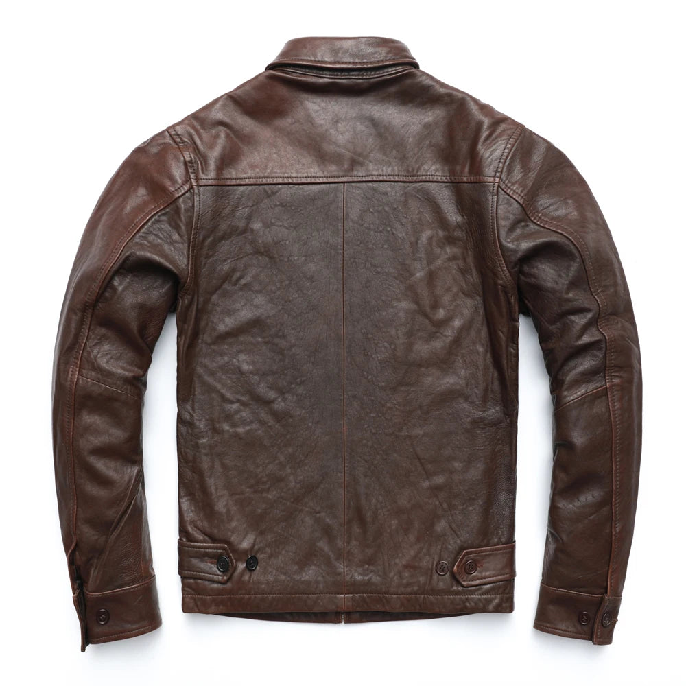 SALE CLEARANCE 100% Natural Sheepskin Genuine Leather Jacket Men Leather Jacket Man Leather Coat Spring Autumn M503