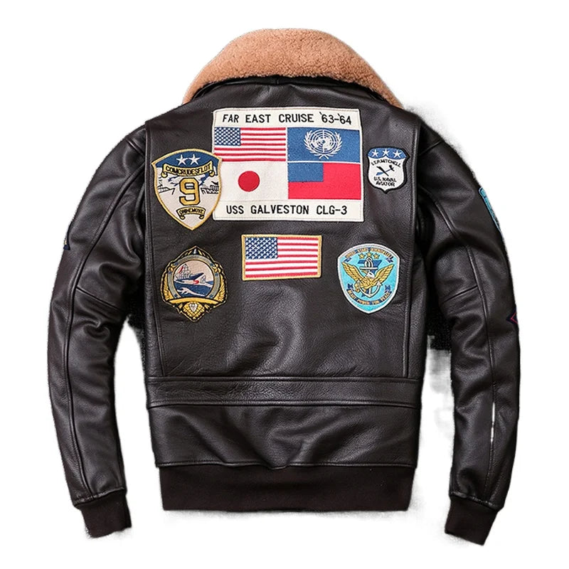 Military Clothing G1 Flight Jacket Thickening Quilted100% Cowhide Leather Jackets Men Coat Winter Overcoat M212 Dropshipping