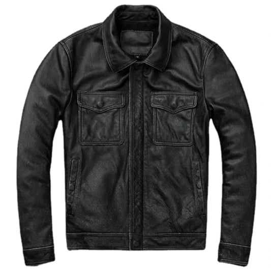 Faux Leather Jacket Men