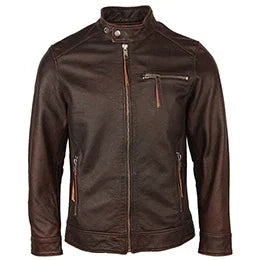 Vintage Distressed Men's Leather Jacket Men Coat 100% Cow Skin Real Jackets Autumn Male Winter M089