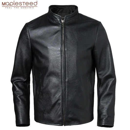 Men's Genuine Leather Jacket 100% Natural Cowhide Leather Coat Men Skin Clothing Autumn Spring Asian Size S-6XL M593