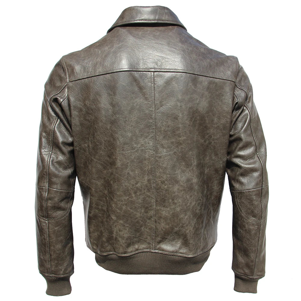 Classic Flight A2 Jackets Men Leather Jacket 100% Natural Cowhide 4 Colors Man Skin Coat Winter Clothing Autumn Chest 130cm M228