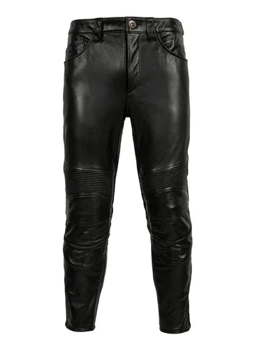 Protectors Motorcycle Pants Real Cowhide Men Leather Trousers Fashion Motor Riding Leather Pants Autumn