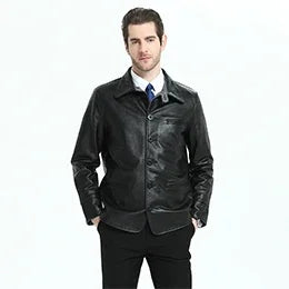 Long Men Leather Coat 100% Natural Cowhide Men's Genuine Jacket Man Autumn Winter Coat Male Skin Clothing M201